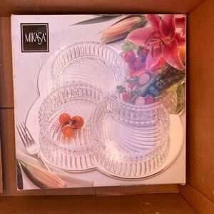 Mikasa Crystal Clear Glass Bowl Trio